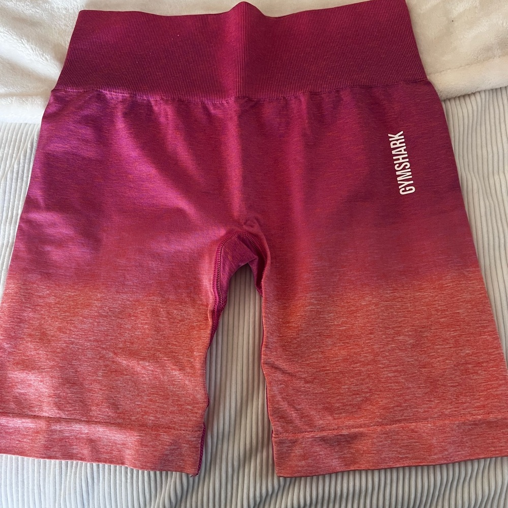 Gymshark Vibrant Pink and Orange Gradient Shorts
